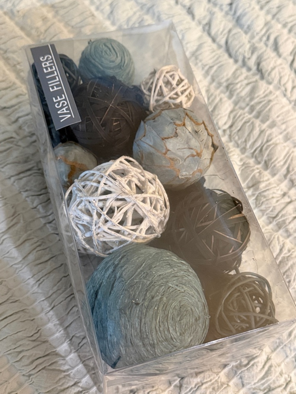 Vase Fillers Decorative Balls - Blue, White, Gray
